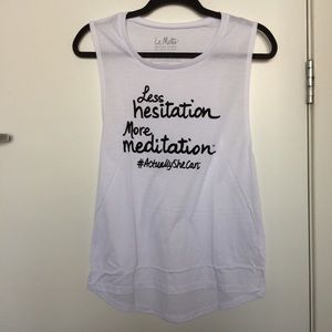 NEW Women’s “Le Motto” Muscle Tee, Size M